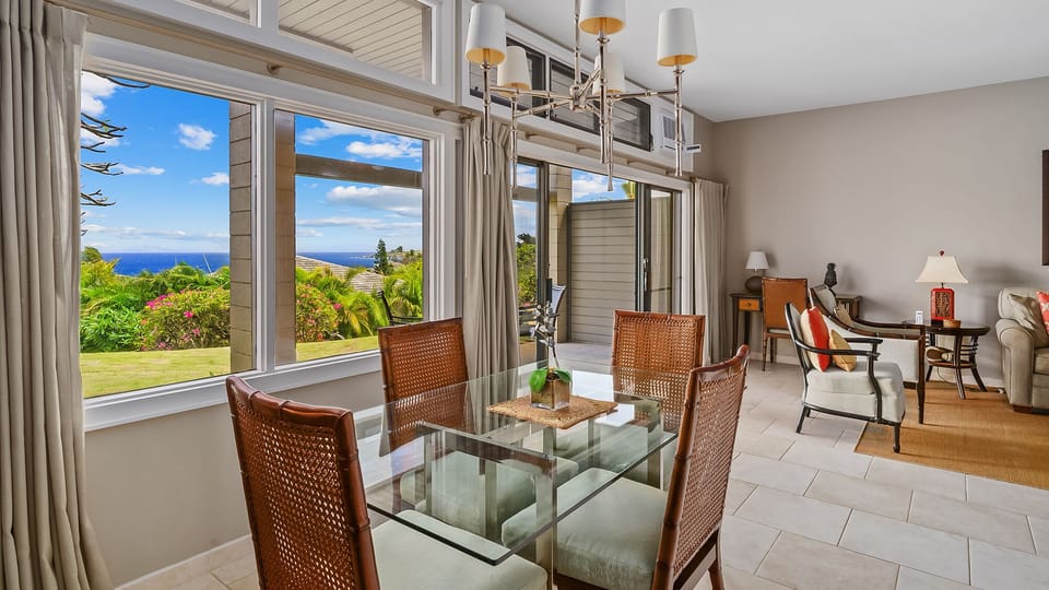 Kapalua Ridge Villas #114 - Ocean View Dining Room - Parrish Maui