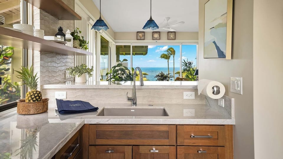 Kapalua Bay Villas #31G1 - Ocean View Kitchen - Parrish Maui