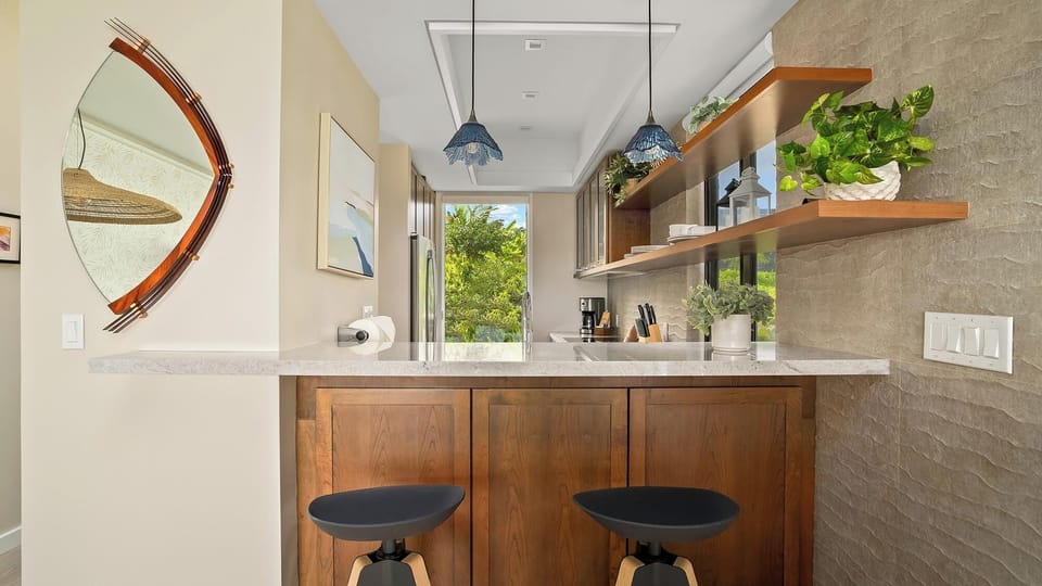 Kapalua Bay Villas #31G1 - Kitchen & Breakfast Bar - Parrish Maui