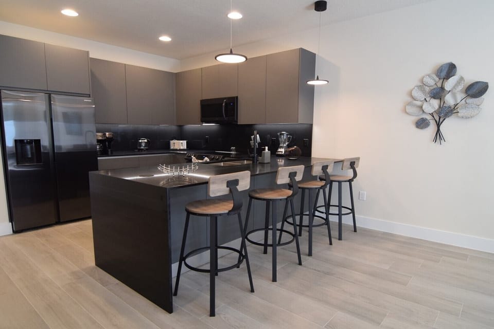 Ultra-modern kitchen with all the appliances you need to dine at home