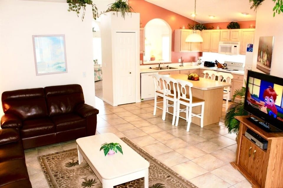 Spacious sitting area is part of the open plan living space off the kitchen