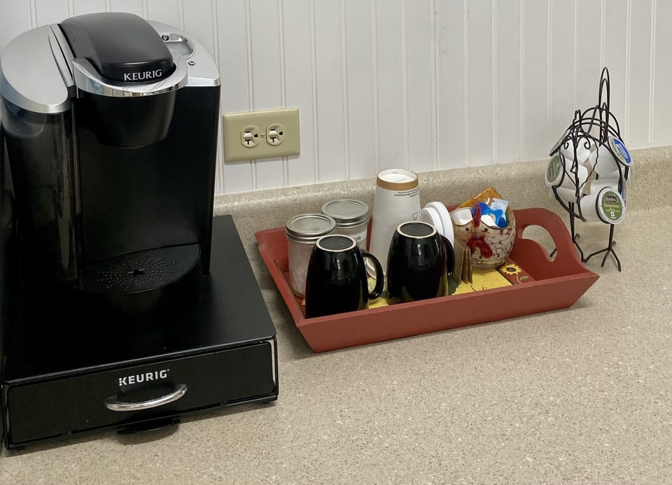 Coffee station with plenty of Keurig pods