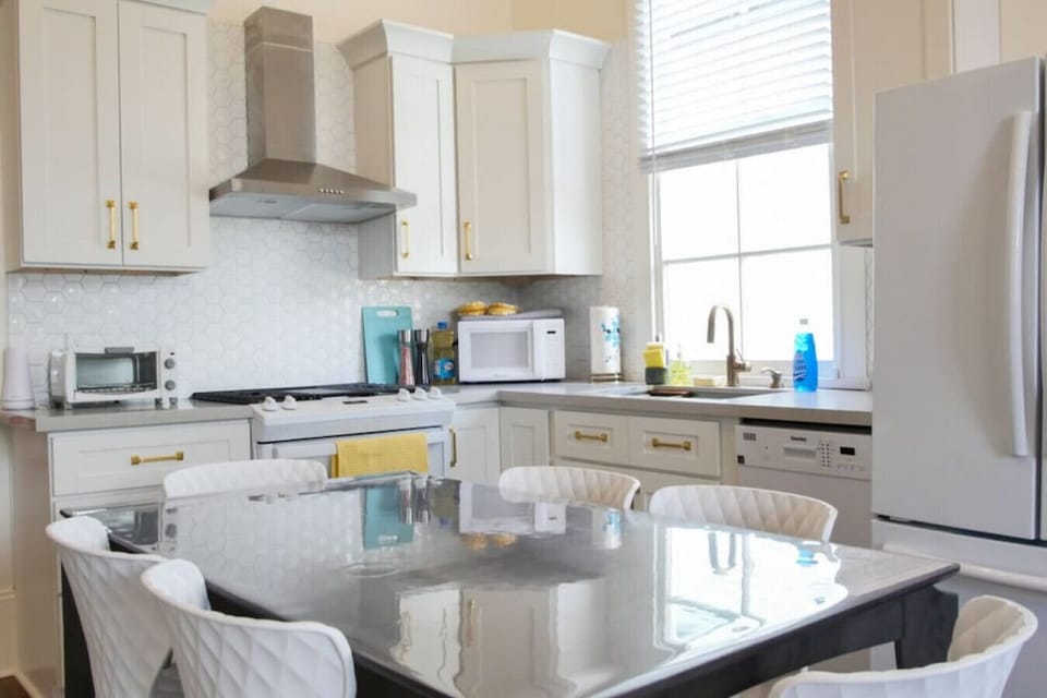 Full kitchen stocked with everything you need to host your get together.