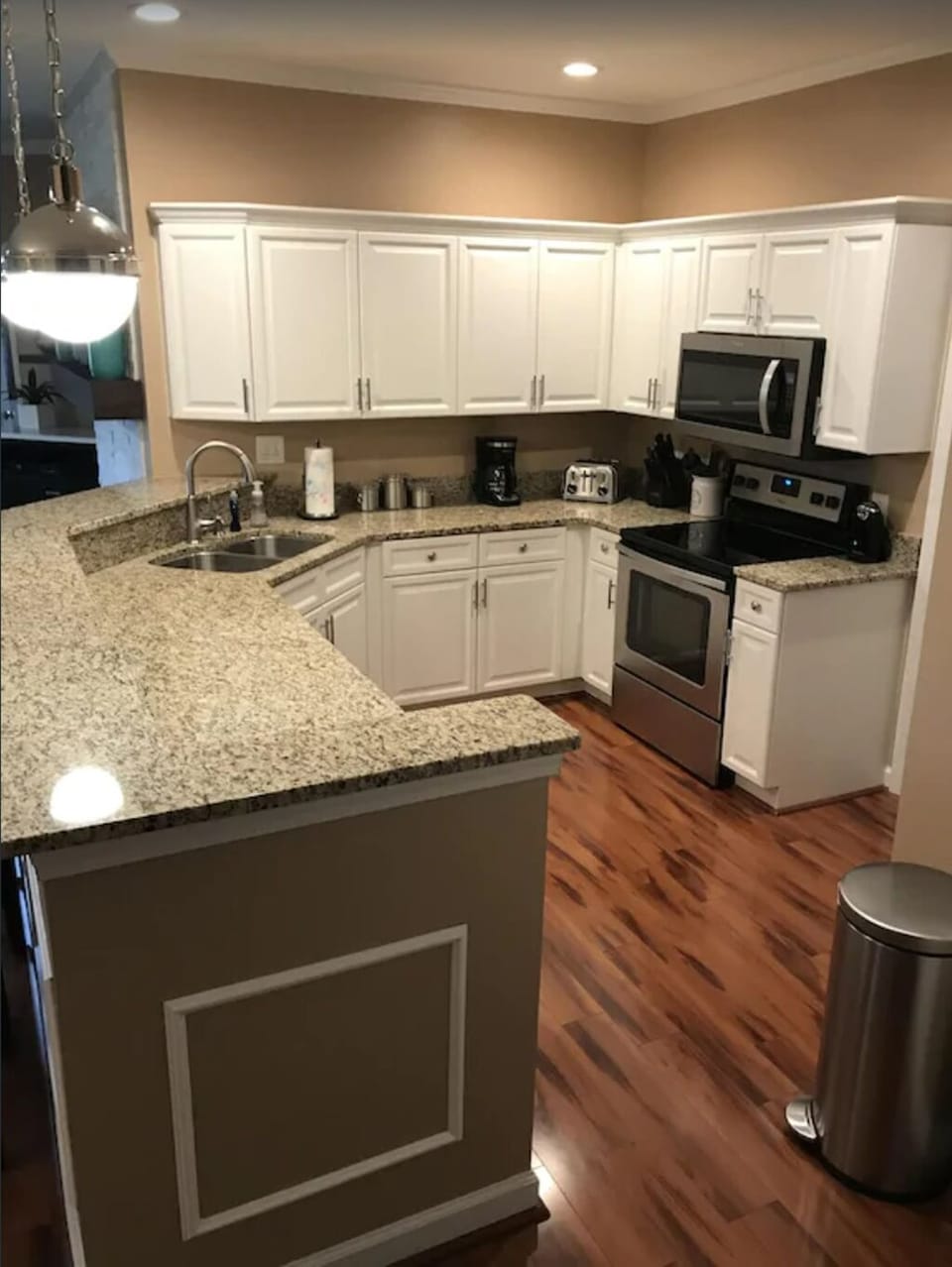 Kitchen updated and well organized.