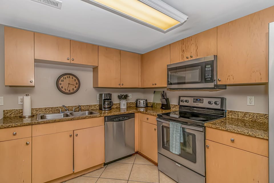 Kitchen is fully stocked with everything you need to cook and enjoy your meals.