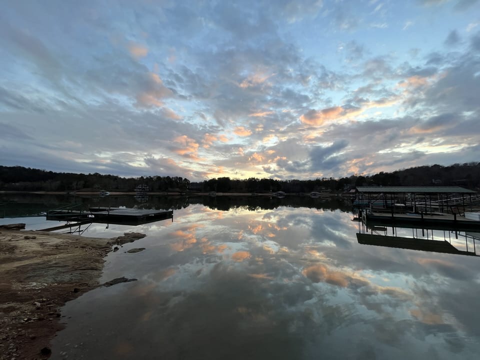 Sunset at winter