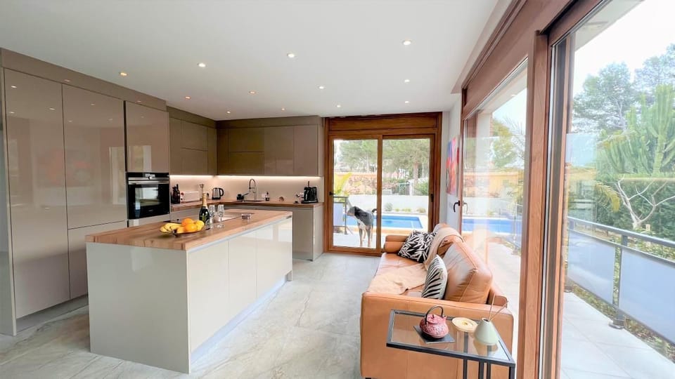 Living room and kitchen