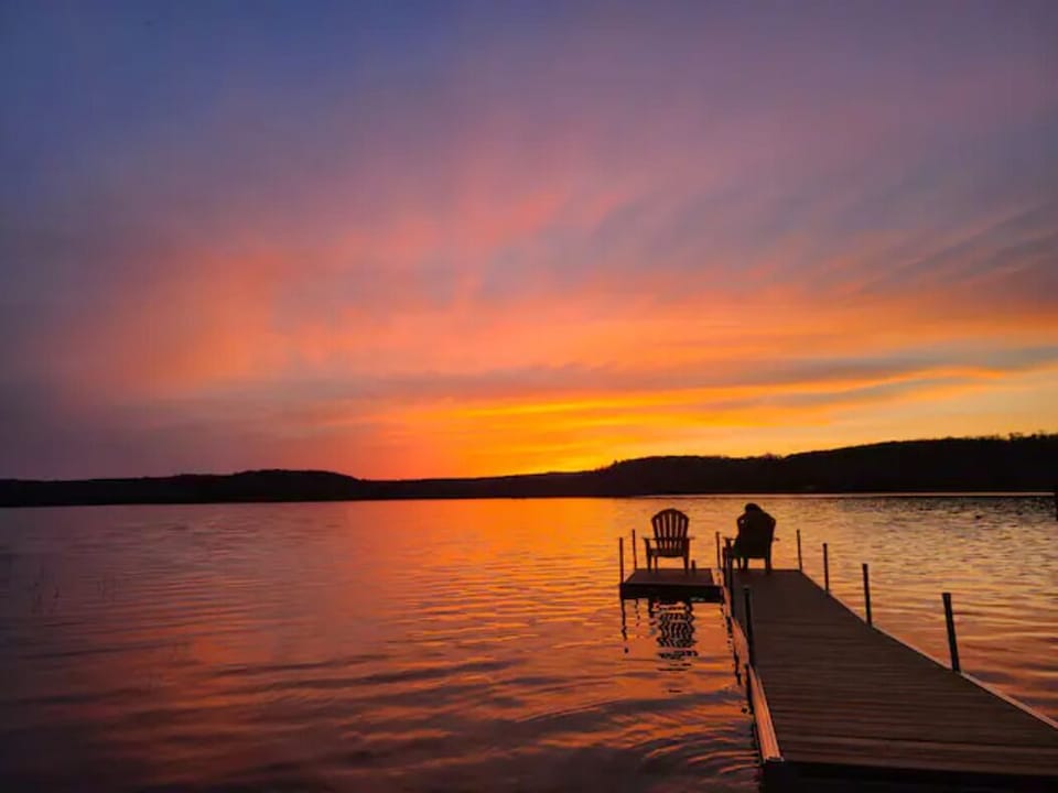 Sunset view on the dock