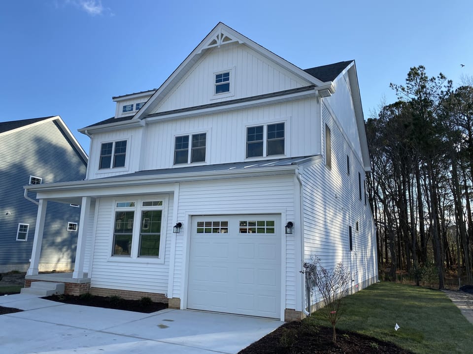 Front of house. 2 car Driveway. Street parking available. Max 5 cars-town rules.