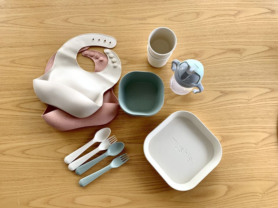 Mushie cutlery and utensils for young guests