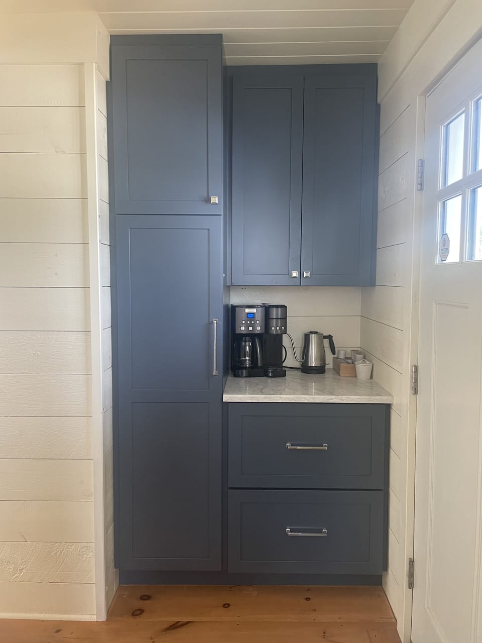 Pantry cabinetry with coffee bar