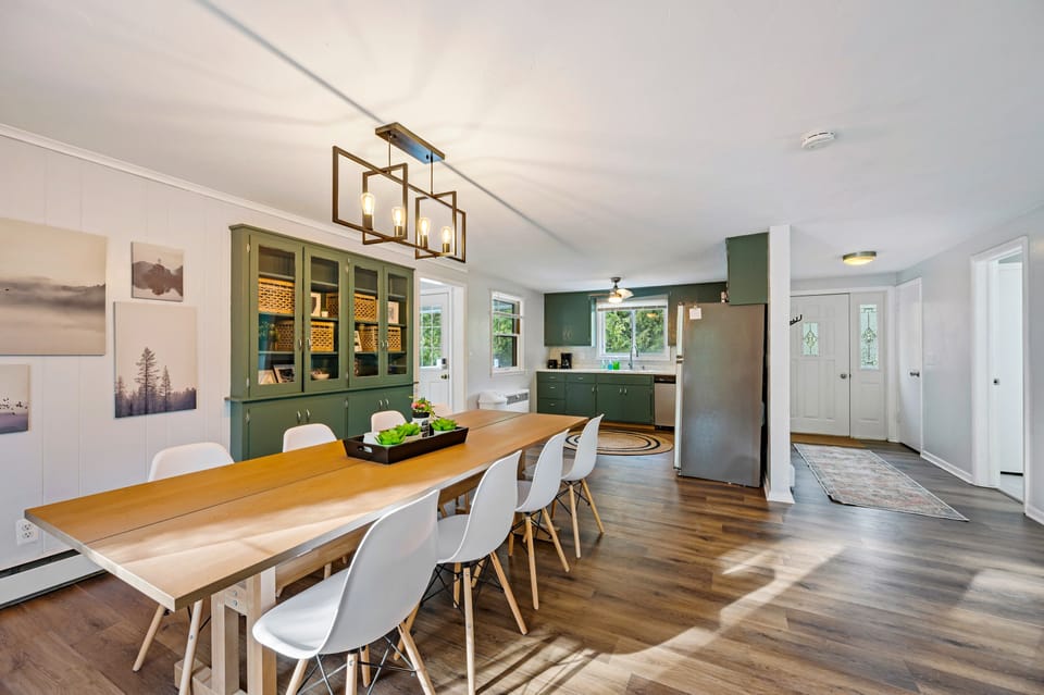 Dining area and kitchen