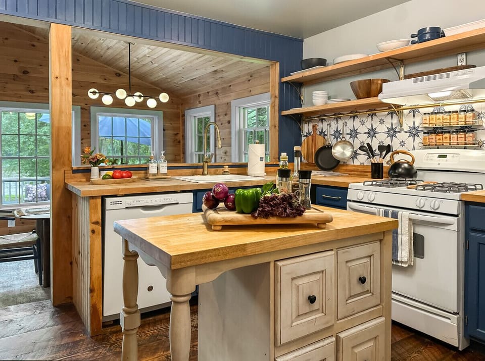 There`s plenty of space to prepare meals.