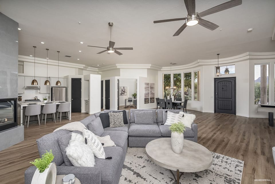 Plenty of room to spread out in the open concept living area