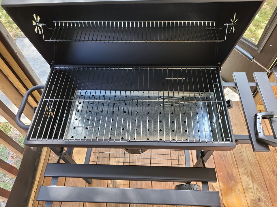 nice charcoal grill smoker.  