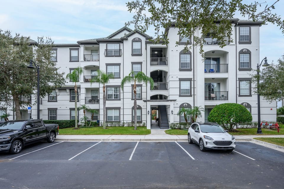 Parking in front of the building