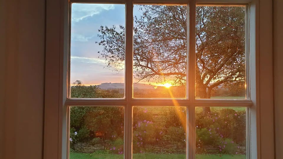View through bnb door and bedroom