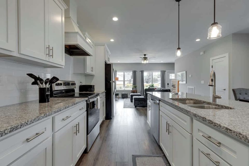 The kitchen is stocked with all the essentials you need to create a home-cooked meal.