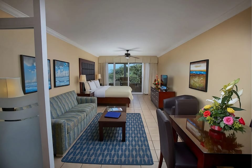 Stretch out in a spacious suite with cozy lounge seating.