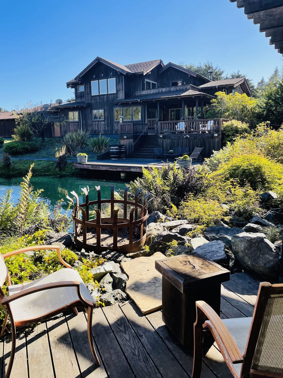 The  back of the house