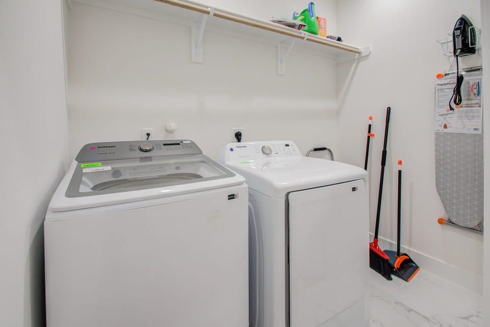 Accidentally spilled something on yourself? No worries; this washer and dryer are available for your use.