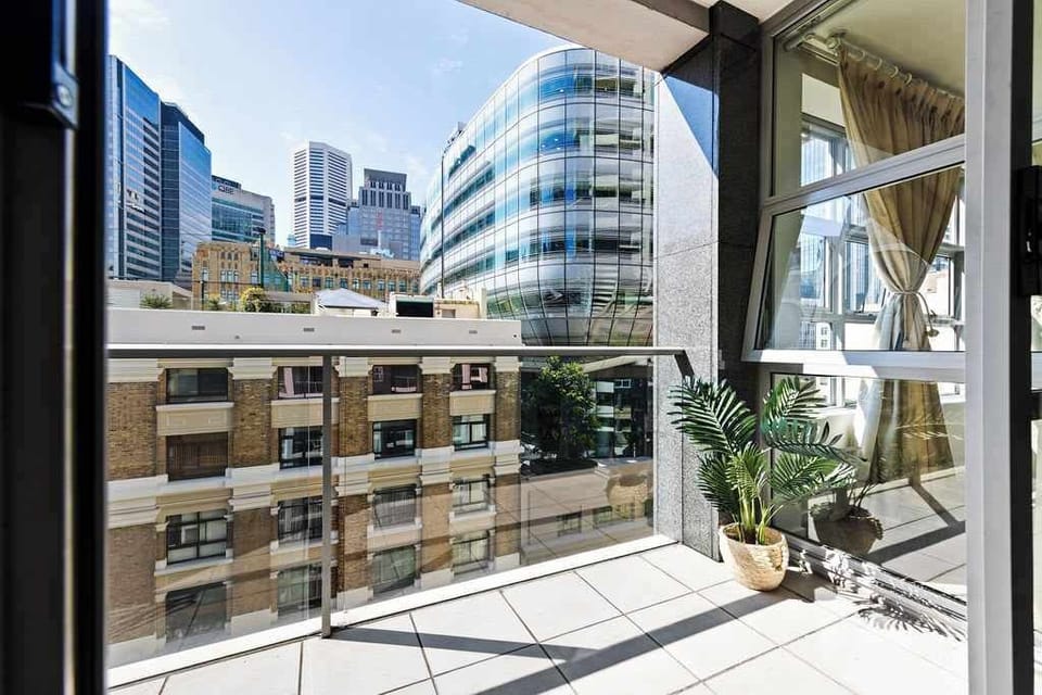 A private balcony.