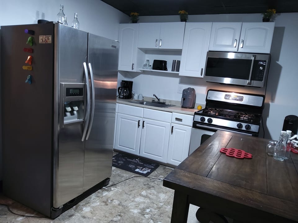 Stainless steel double door refrigerator,digital stove conventional microwave…