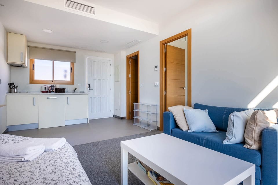Living room with kitchenette