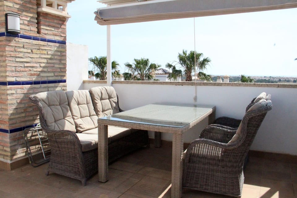 Dining on the private solarium