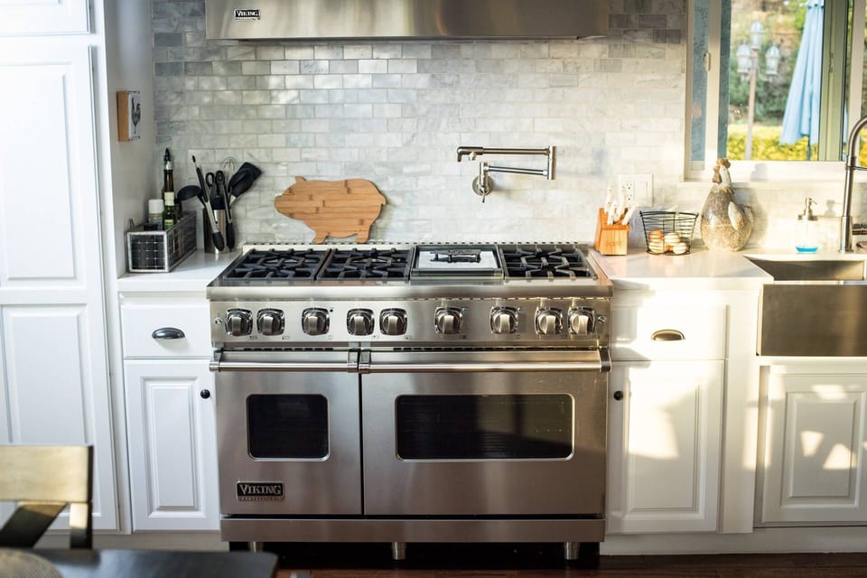 Viking Stove & Oven with Griddle and Heat Lamps