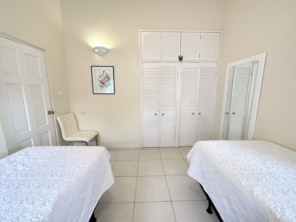 Bedroom 2 set as twin beds (two Singles)