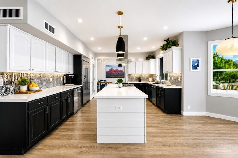 A plus kitchen! A+ fully stocked, 2 coffee makers, full kitchen, stainless appliances