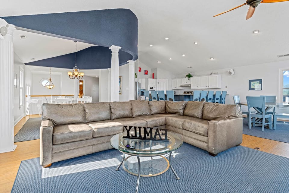Comfy Couch in Living Area on Third Level