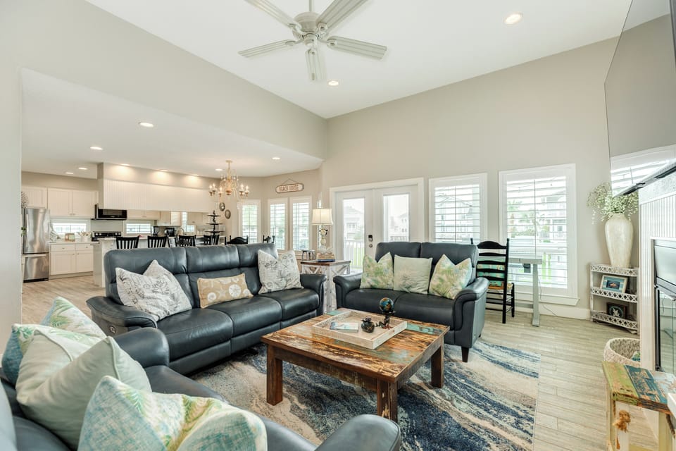 Plenty of seating options in the open living area