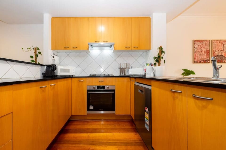 This fully equipped kitchen includes basic amenities like salt, pepper & olive oil to get you started.