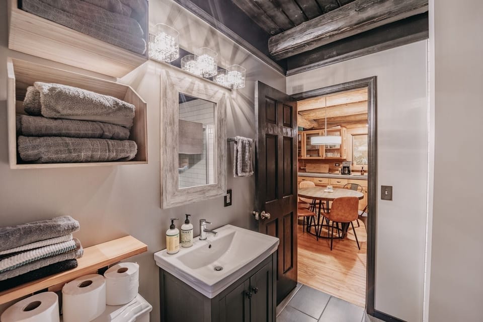 Indoors, Hardwood, Stained Wood, Home Decor, Sink