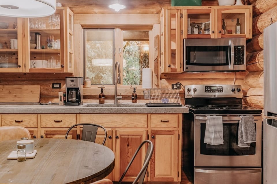 Indoors, Kitchen, Microwave, Oven, Hardwood