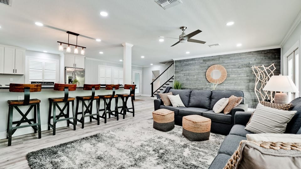 Bright open living spaces to gather.