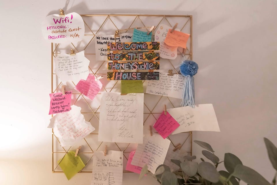 notes from Honeysuckle guests