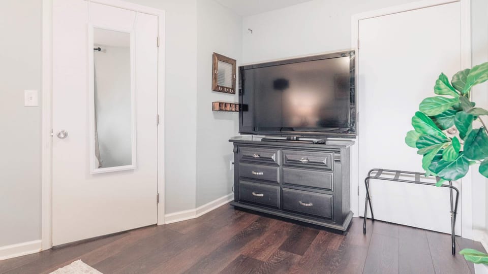 Hive primary bedroom with smart TV