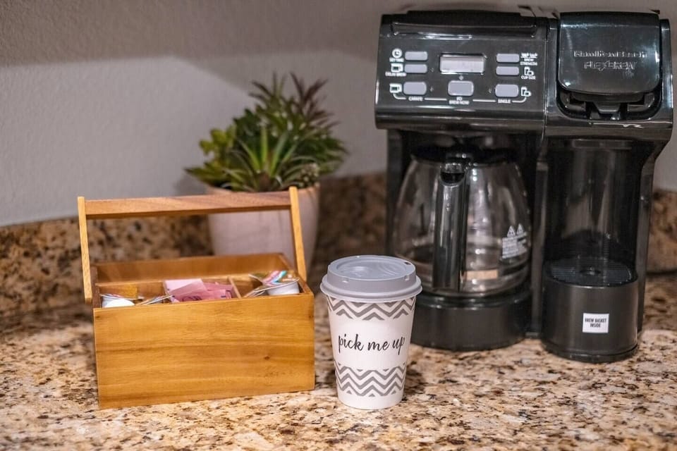 Perfect Staycation - Enjoy a morning cup of coffee.