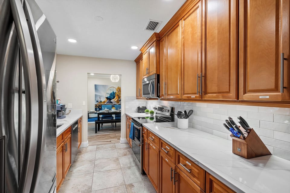 Create memorable meals with ease in the fully equipped kitchen, thoughtfully stocked with everything you need to cook, gather, and savor every moment together.