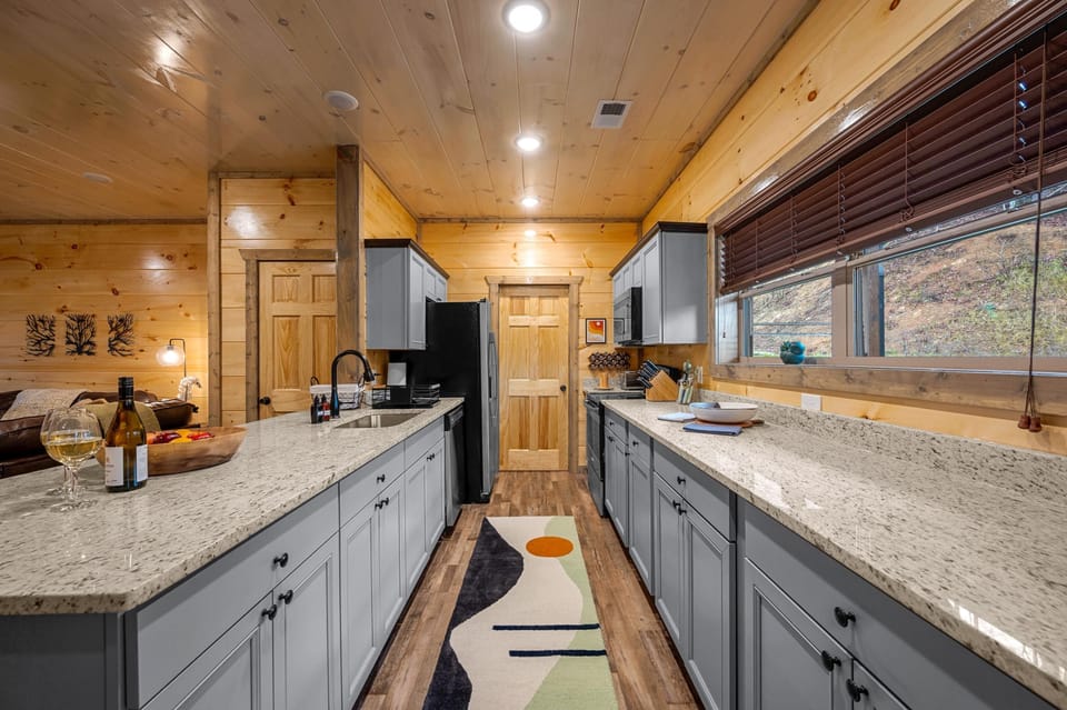 Ample counter space in kitchen
