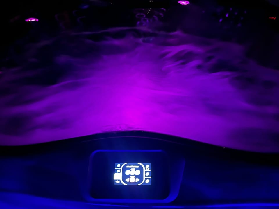 Multi color hot tub