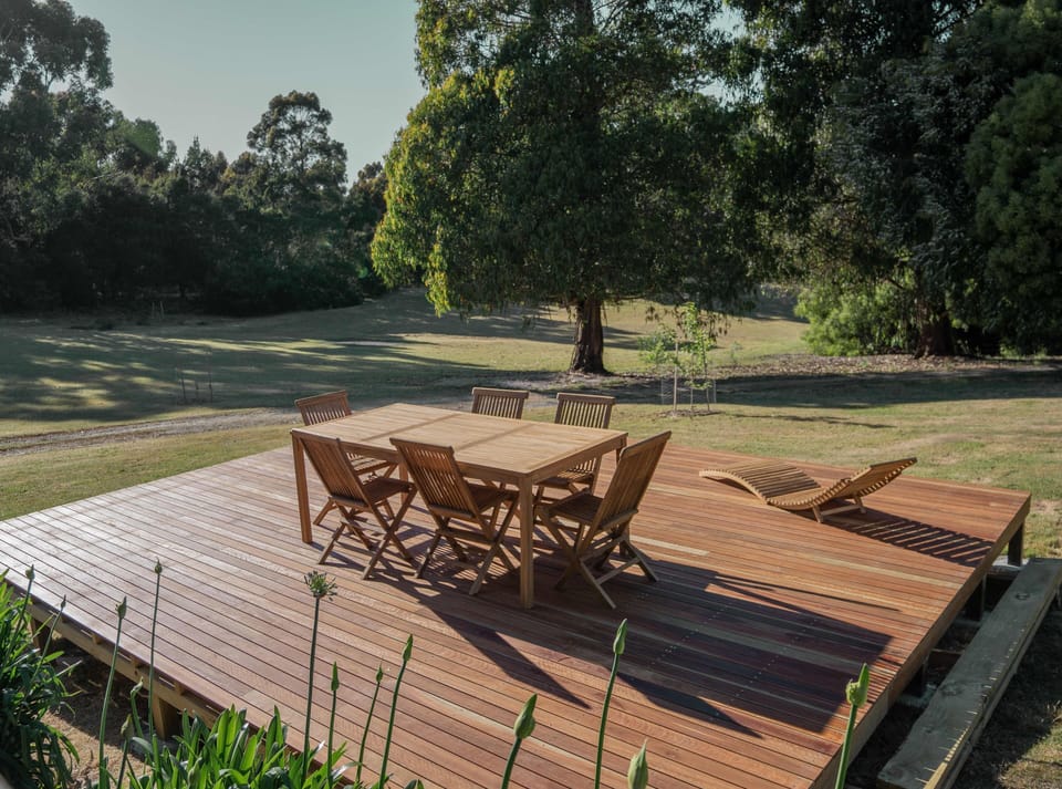 Deck to soak up the afternoon sun