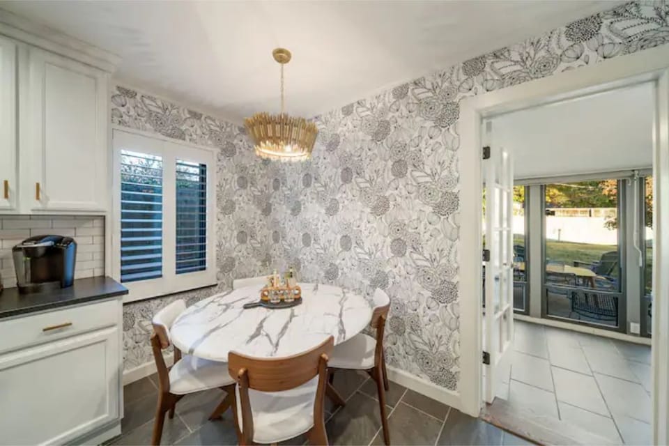 Intimate dining area 