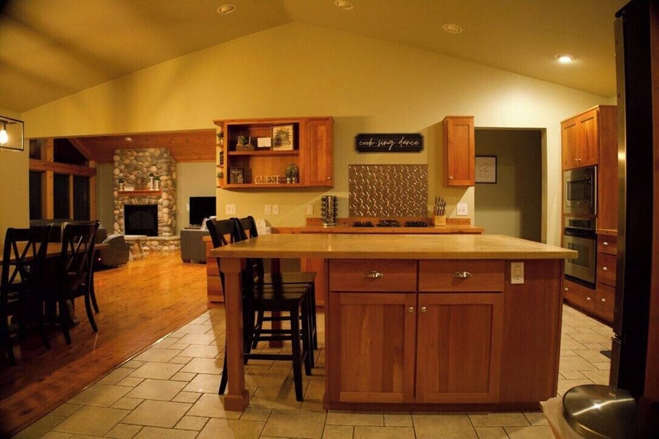 Fully stocked custom crafted kitchen - open concept living