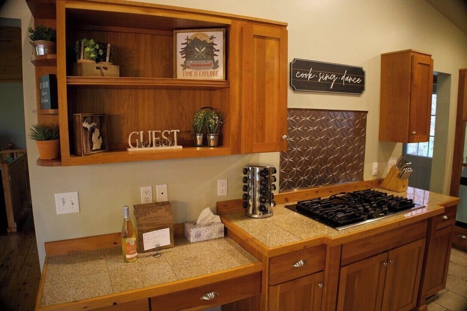 Gas stove and spice rack