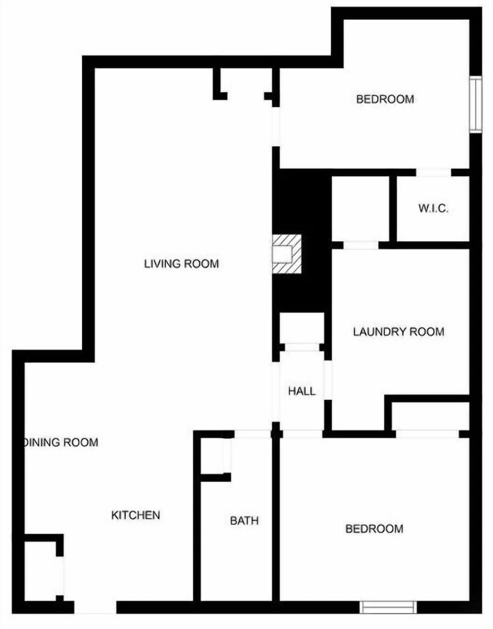 Basement apartment layout
