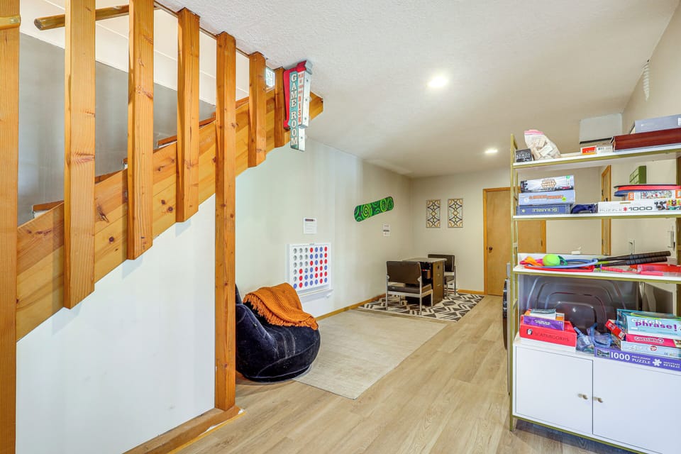 Game Room | Basement | Arcade Console | Board Games | Washer & Dryer